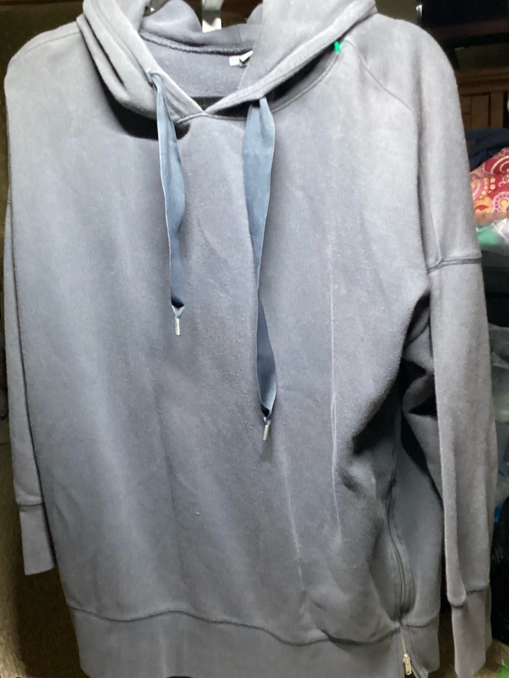 aerie Washed Charcoal Pullover Hoodie